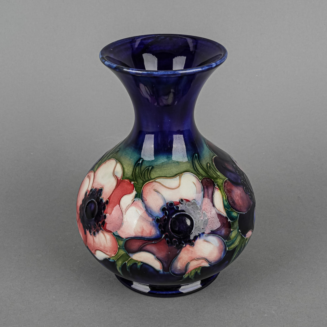 MOORCROFT Anemone Blue Ground Vase