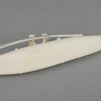 Inuit Carved Bone Figure Hunter In Kayak