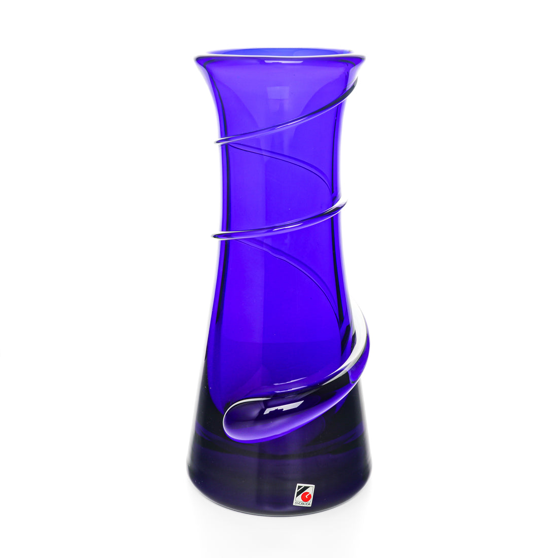 J SVOBODA KARLOV Cobalt Art Glass Vase