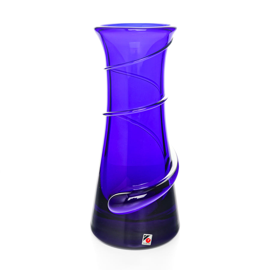 J SVOBODA KARLOV Cobalt Art Glass Vase