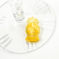 IMPERLUX Red Cased Cut To Clear Hock Wine Glasses Set/6