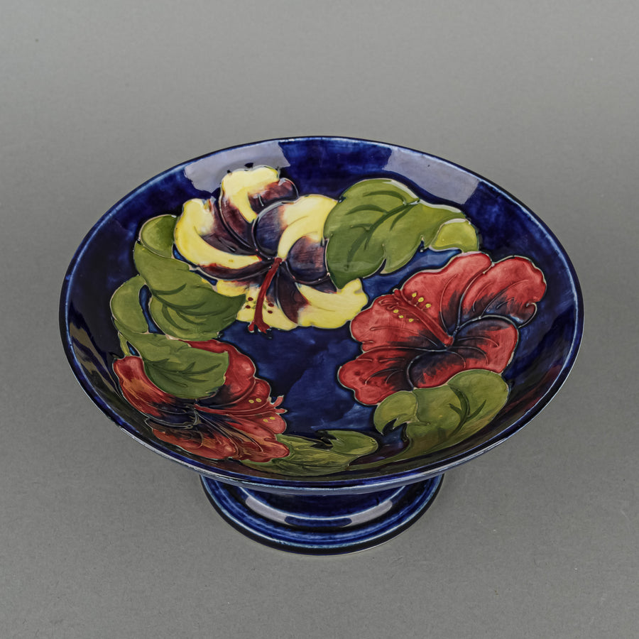 MOORCROFT Hibiscus Blue Ground Comport