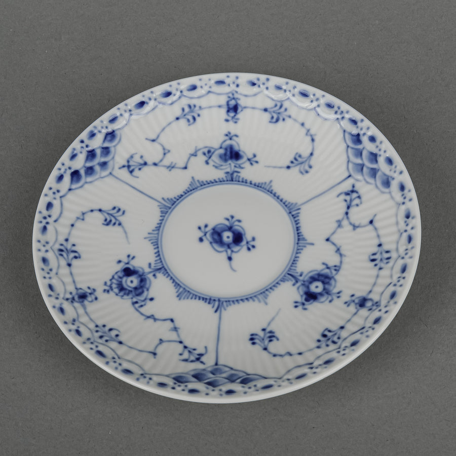ROYAL COPENHAGEN Blue Fluted Half Lace Cup & Saucer