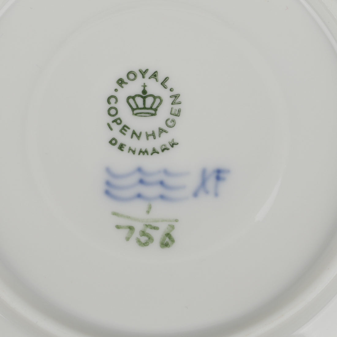 ROYAL COPENHAGEN Blue Fluted Half Lace Cup & Saucer