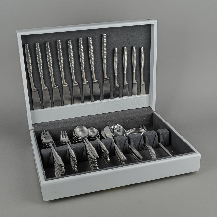 DANSK Variation VI Stainless Steel Flatware 8 Place Settings Plus Extras