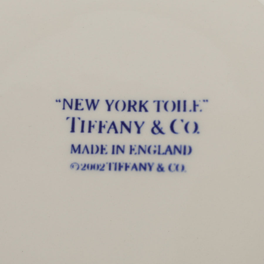 TIFFANY & CO New York Toile Round Covered Trinket Box