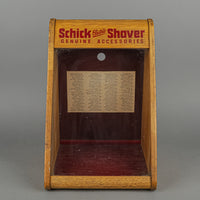 Vintage Schick Shave Table Top Oak Display