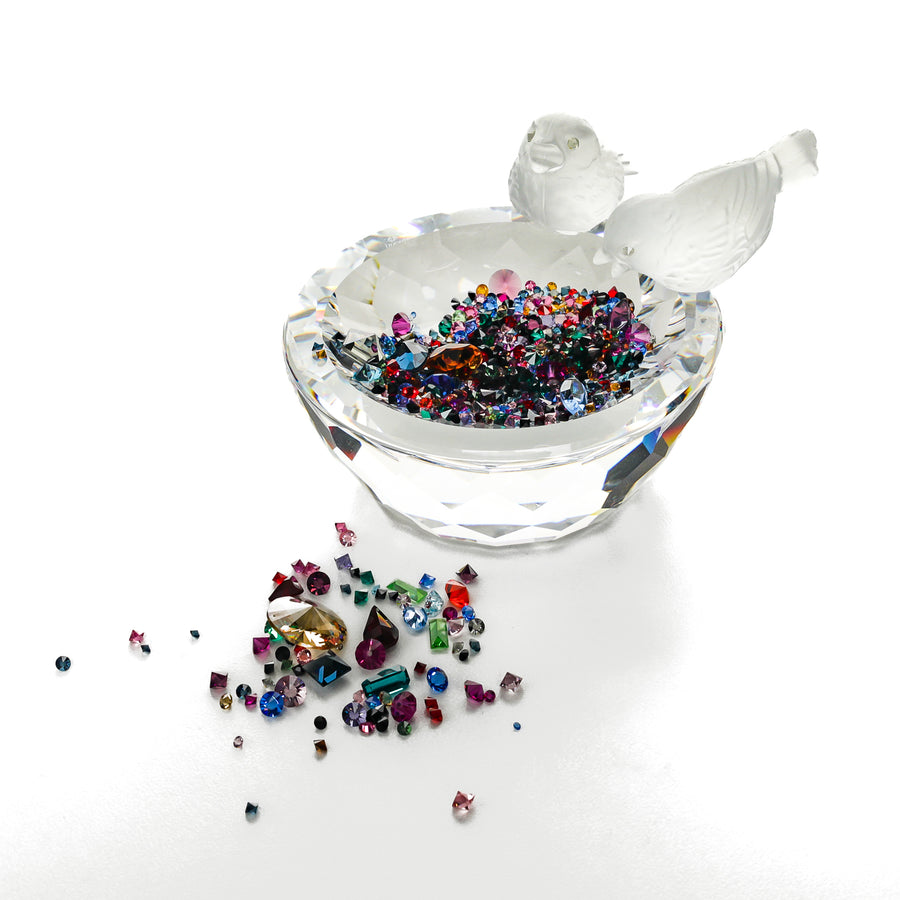 SWAROVSKI Bird Bath 010029  With Loose Crystals