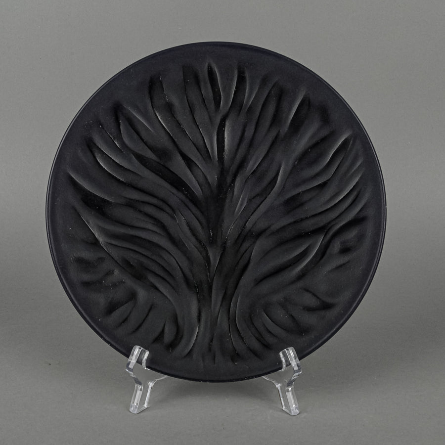 LALIQUE Algues Tree Of Life Black Salad/Dessert Plate