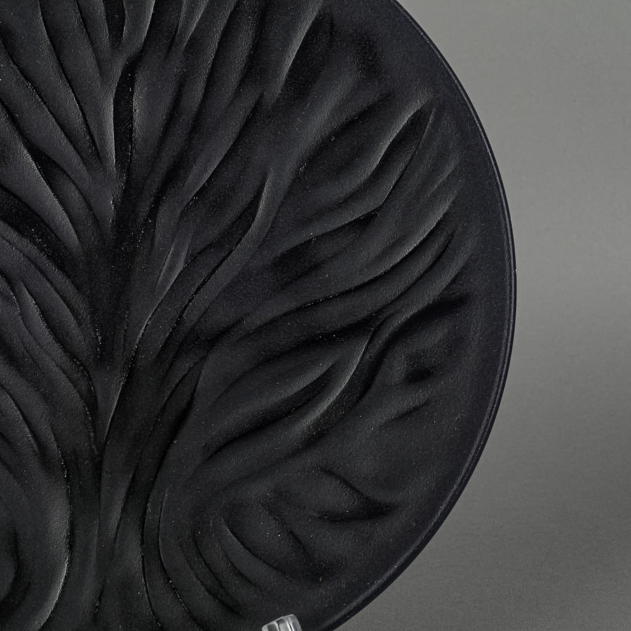 LALIQUE Algues Tree Of Life Black Salad/Dessert Plate