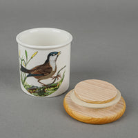 PORTMEIRION Birds Of Britain Spice Jars With Wooden Lids Set Of 6