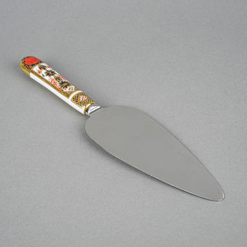 ROYAL CROWN DERBY Old Imari 1128 Ceramic Handle Stainless Steel Dessert Server