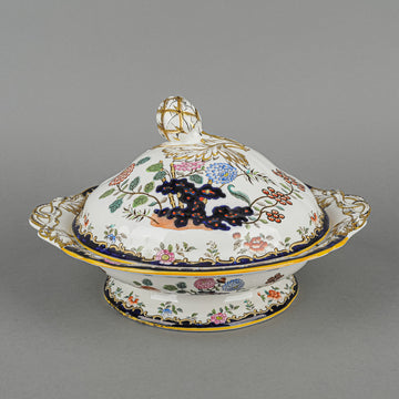 Antique MINTON Meissen Covered Serving Dish