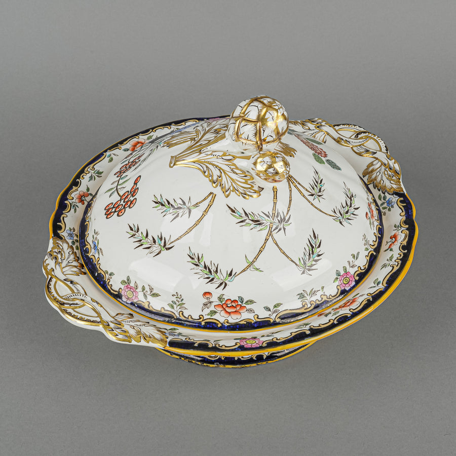 Antique MINTON Meissen Covered Serving Dish
