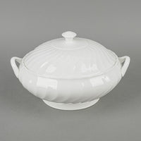 WEDGWOOD Candlelight White Round Covered Serving Dish