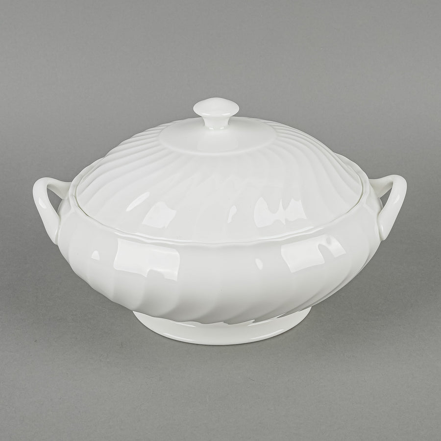 WEDGWOOD Candlelight White Round Covered Serving Dish