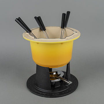 LE CREUSET Enamel Cast Iron Fondue Set