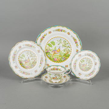 ROYAL ALBERT Chelsea Bird 12 Place Settings Plus Extras