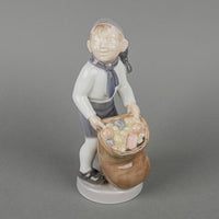 ROYAL COPENHAGEN Figurine Boy With Sack Of Gifts 4534