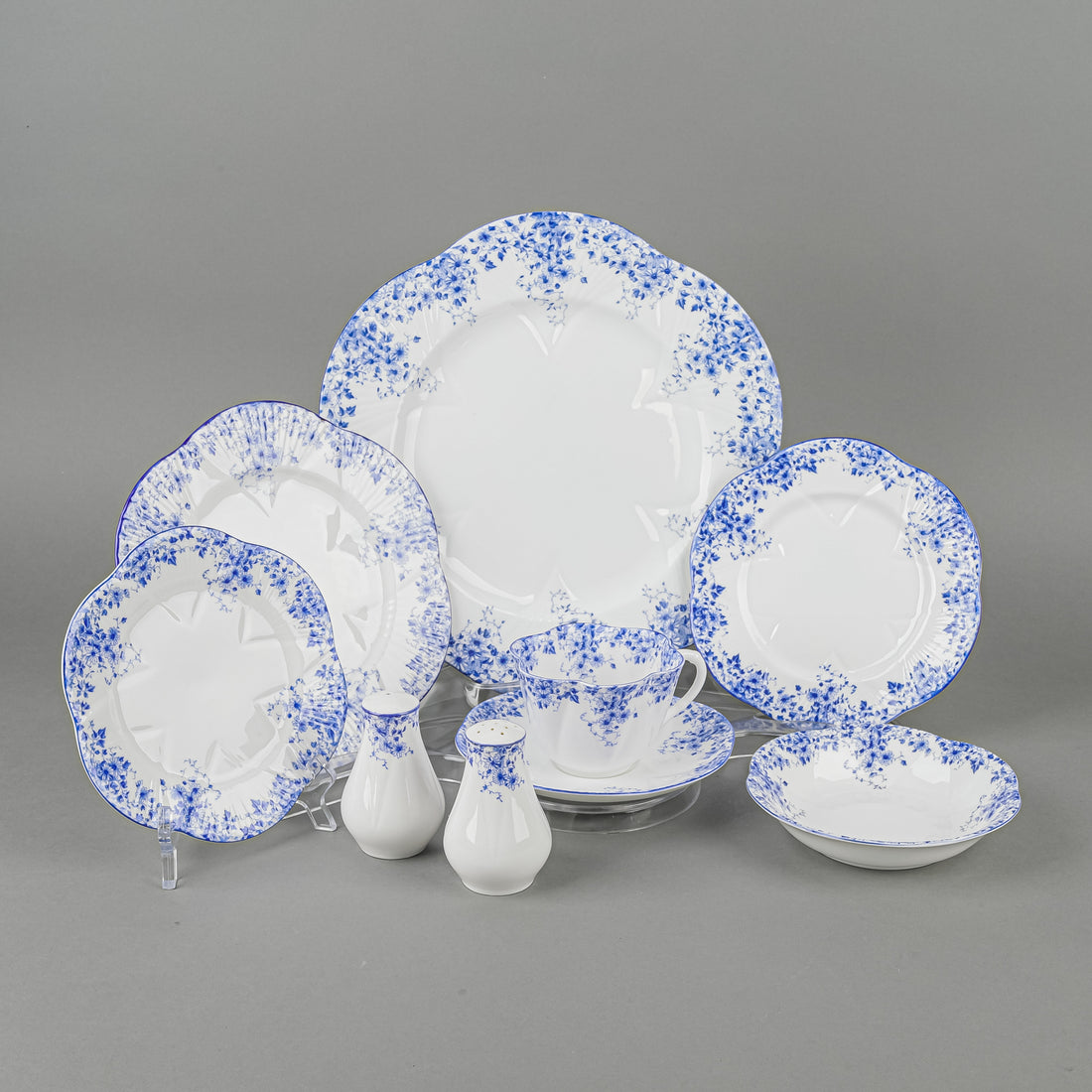 SHELLEY Dainty Blue 51 Pieces