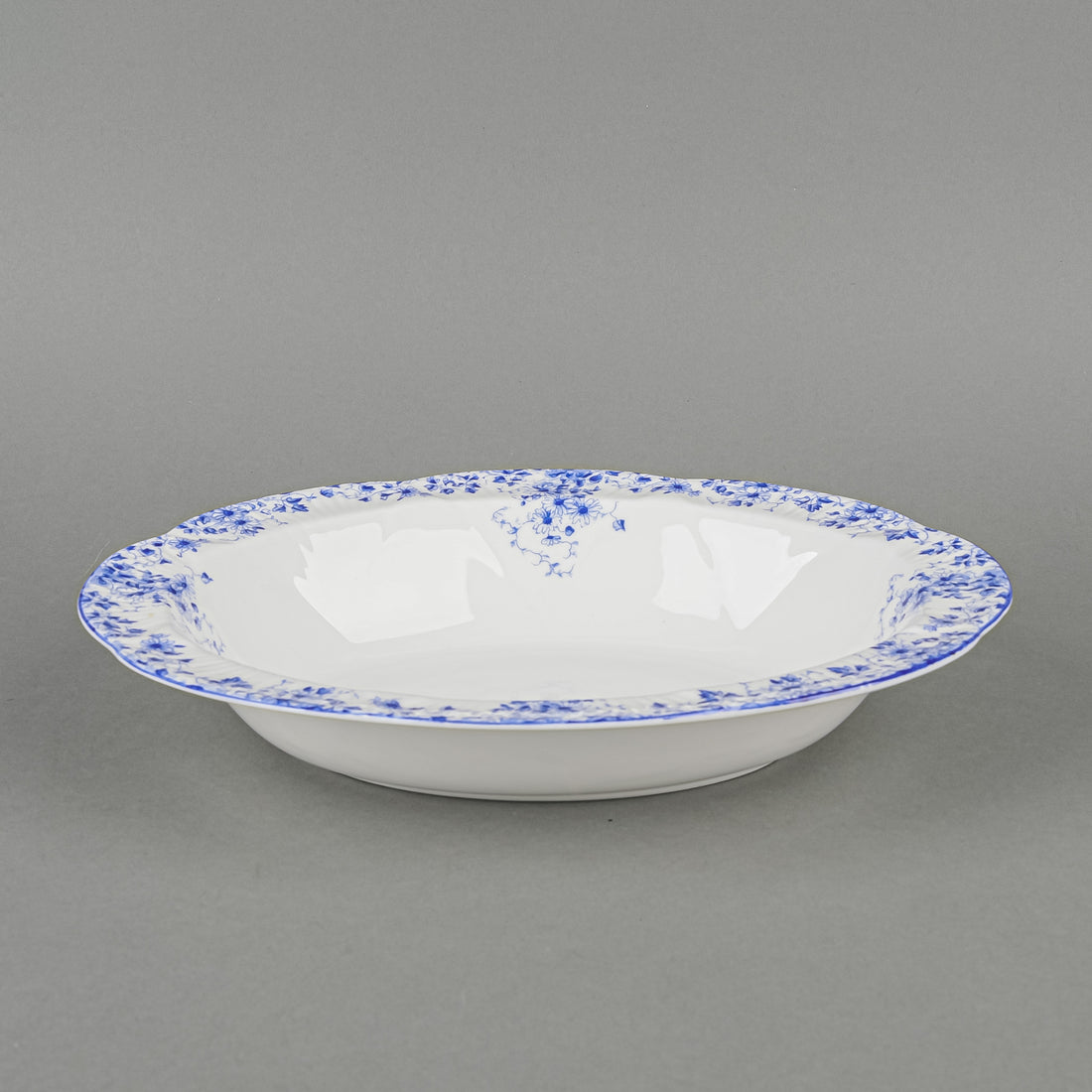 SHELLEY Dainty Blue Oval Open Serving Bowl