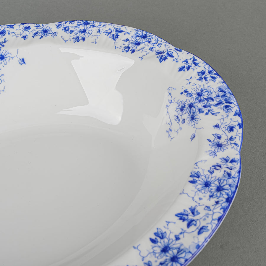 SHELLEY Dainty Blue Oval Open Serving Bowl