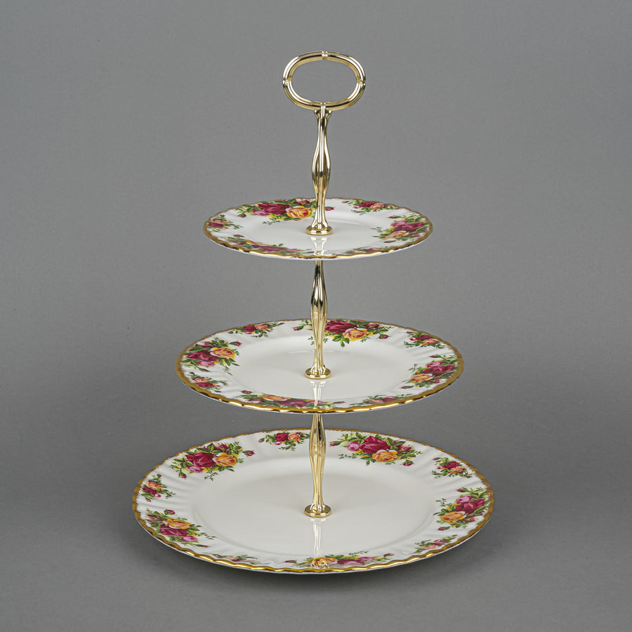 ROYAL ALBERT Old Country Roses 3 Tiered Stand
