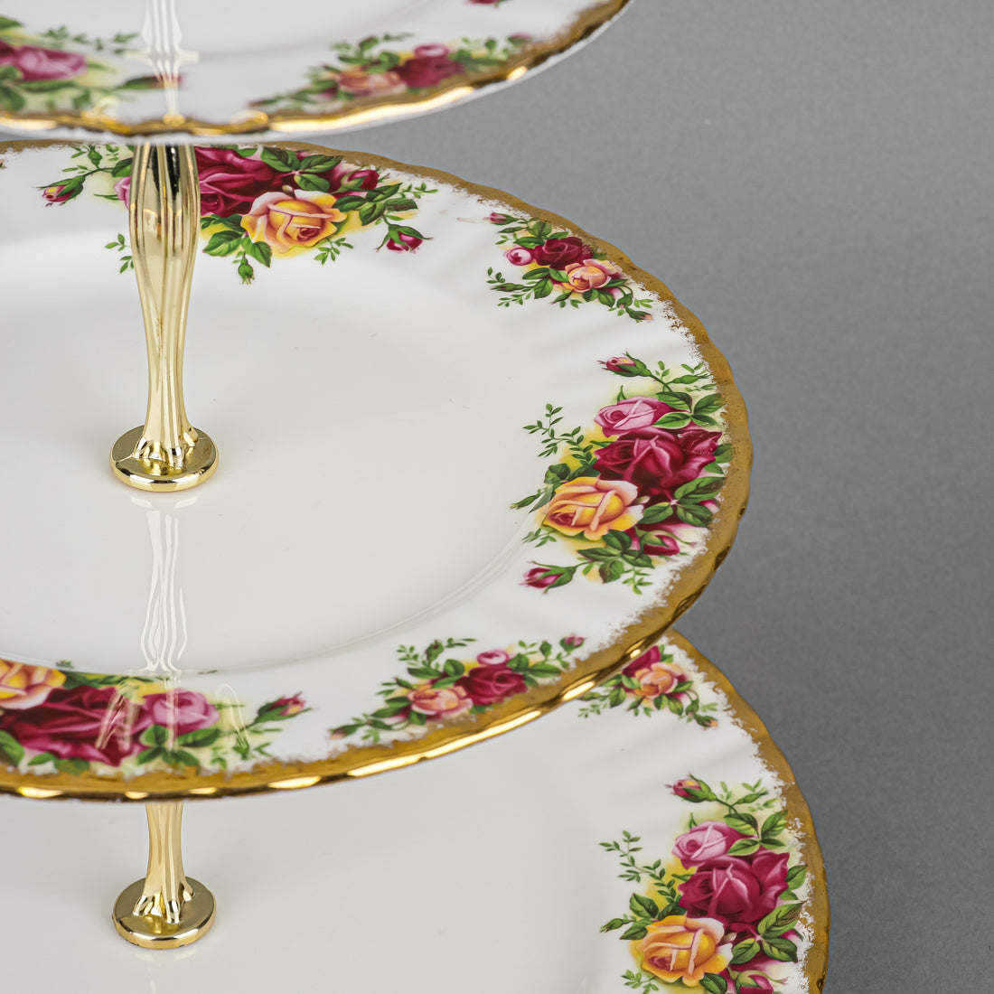ROYAL ALBERT Old Country Roses 3 Tiered Stand