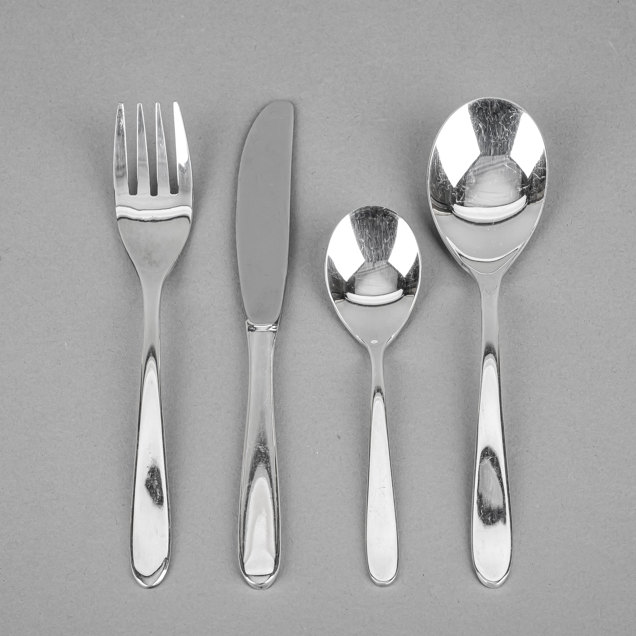BEARD Swiss Air Stainless Steel Flatware 12 Place Settings Around The