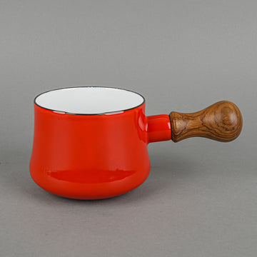 DANSK Kobenstyle Enamel Butter Warmer Pot Red/White