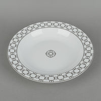 HERMES Fil d'Argent Round Rimmed Serving Bowl
