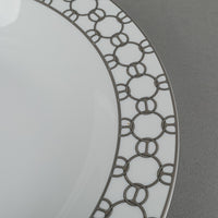 HERMES Fil d'Argent Round Rimmed Serving Bowl