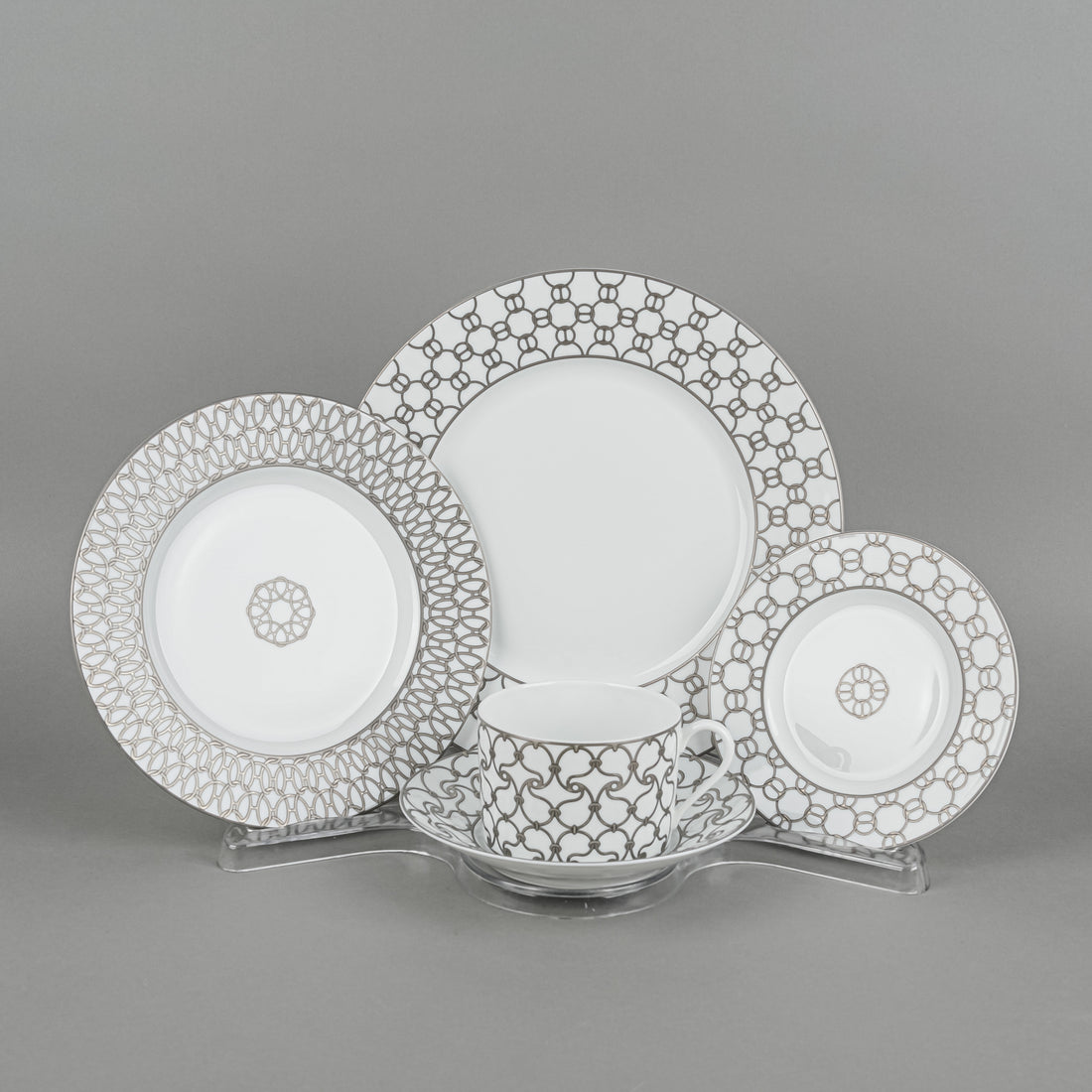 HERMES Fil d'Argent 4 Place Settings Plus Extras