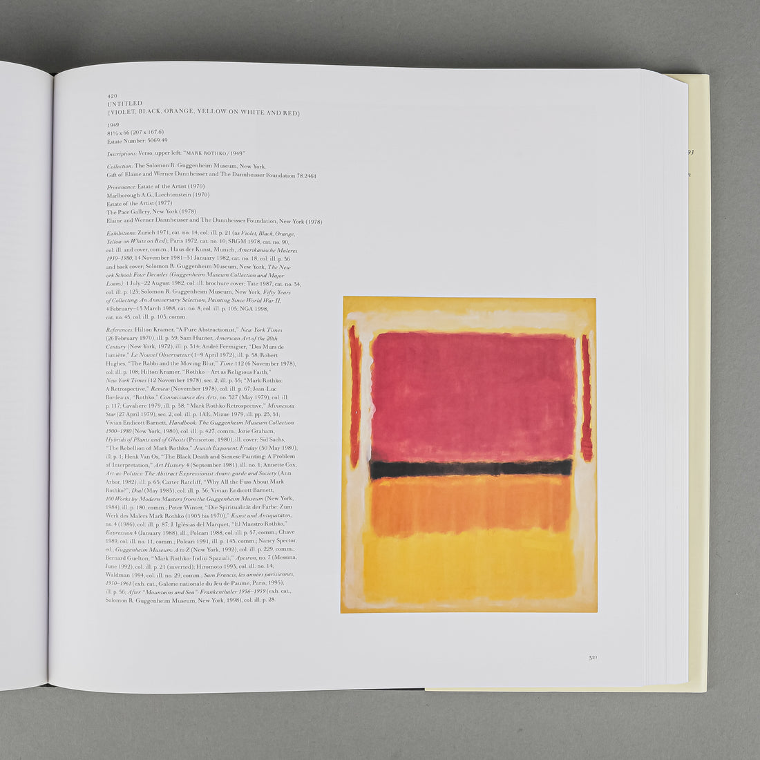 BOOK - MARK ROTHKO: The Works On Canvas By David Anfam HC - Around The ...