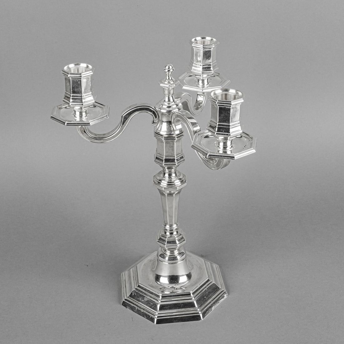 CHRISTOFLE Cluny 3 Light Convertible Candelabrum