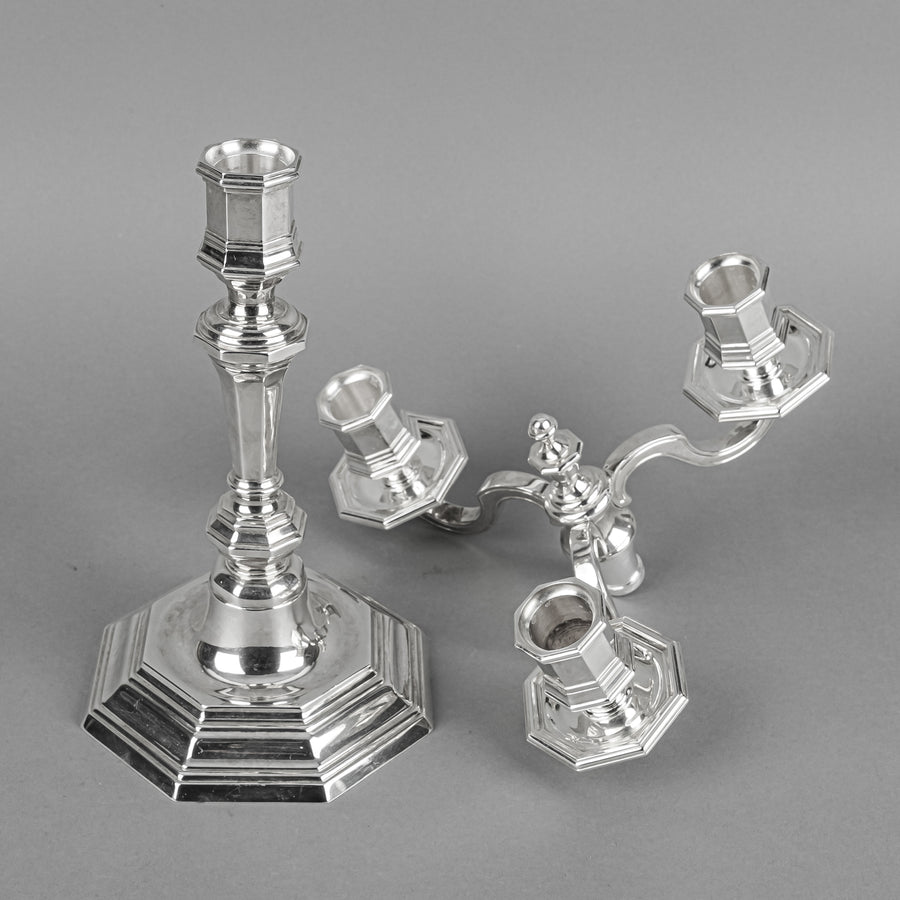 CHRISTOFLE Cluny 3 Light Convertible Candelabrum