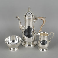 BIRKS STERLING Hammered Effect Sterling Coffee Service 3pcs
