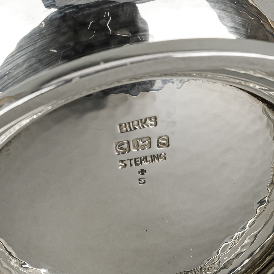 BIRKS STERLING Hammered Effect Sterling Coffee Service 3pcs