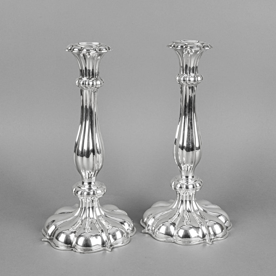 Austrian 812 Silver Candlesticks Set of 2