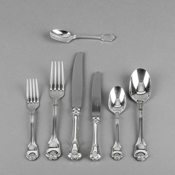 CHRISTOFLE Port Royal Silver Plate Flatware 10 Place Settings Plus Extras
