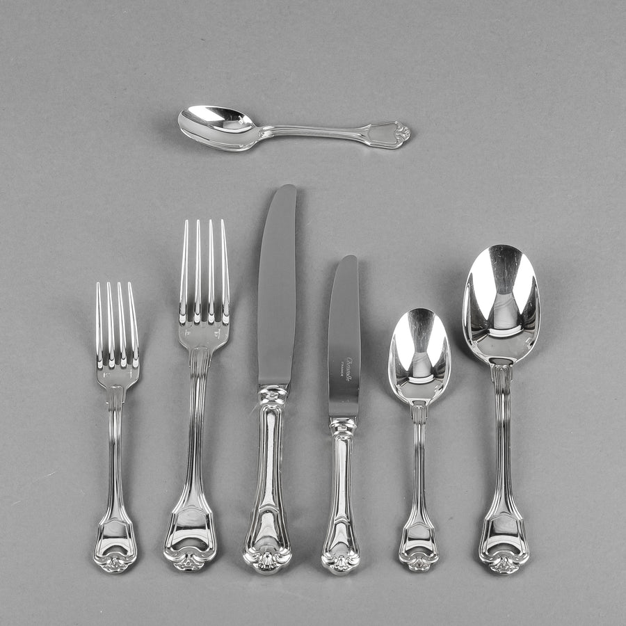 CHRISTOFLE Port Royal Silver Plate Flatware 10 Place Settings Plus Extras