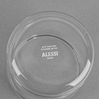 ALESSI Michael Graves Stainless Steel & Glass Espresso Cups & Saucers