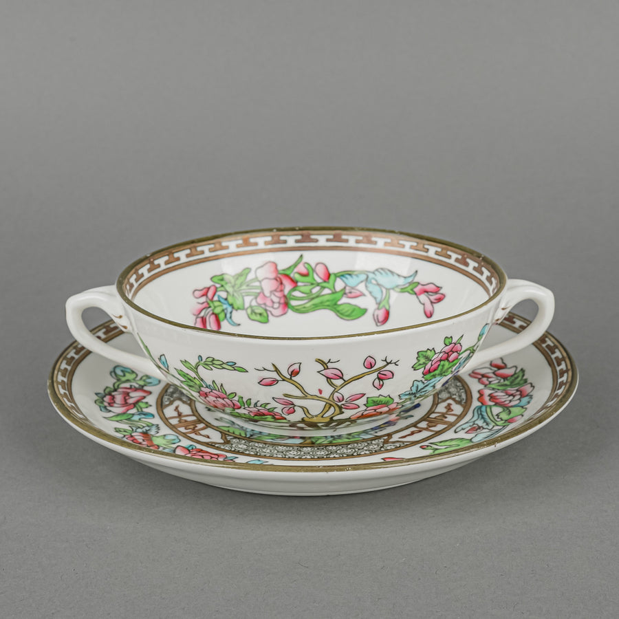 COALPORT Indian Tree Cream Soup And Saucers Set Of 11   22Pieces