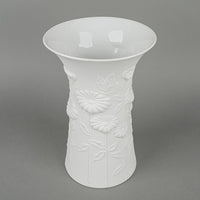 KAISER M.Frey White Bisque Floral Op Art Vase 0623
