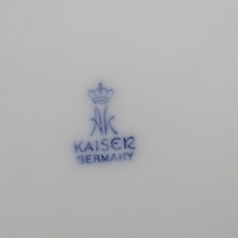 KAISER M.Frey White Bisque Floral Op Art Vase 0623