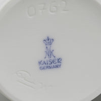 KAISER M Frey White Bisque Op Art Floral Vase 0762
