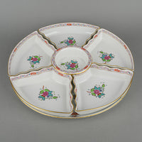 HEREND Chinese Bouquet 7 Piece Hors D'oeuvre Dish Set