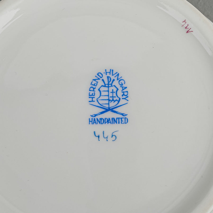 HEREND Chinese Bouquet 7 Piece Hors D'oeuvre Dish Set