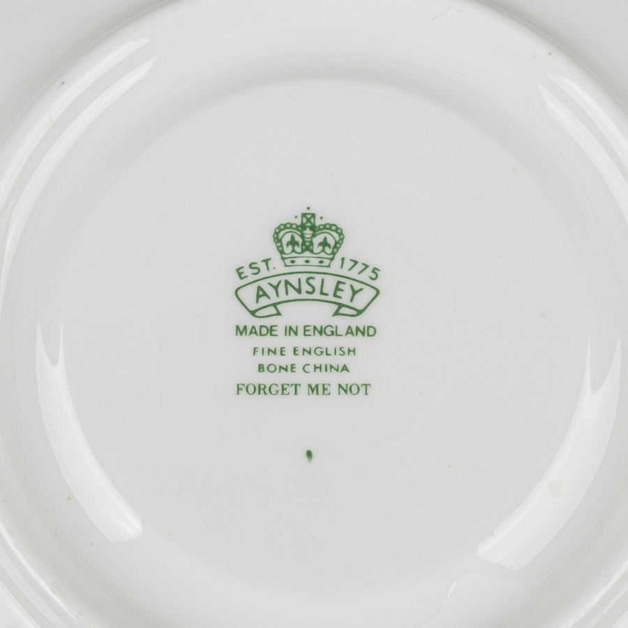 AYNSLEY Forget Me Not Cream Soup & Saucers Set of 8 - 16pcs