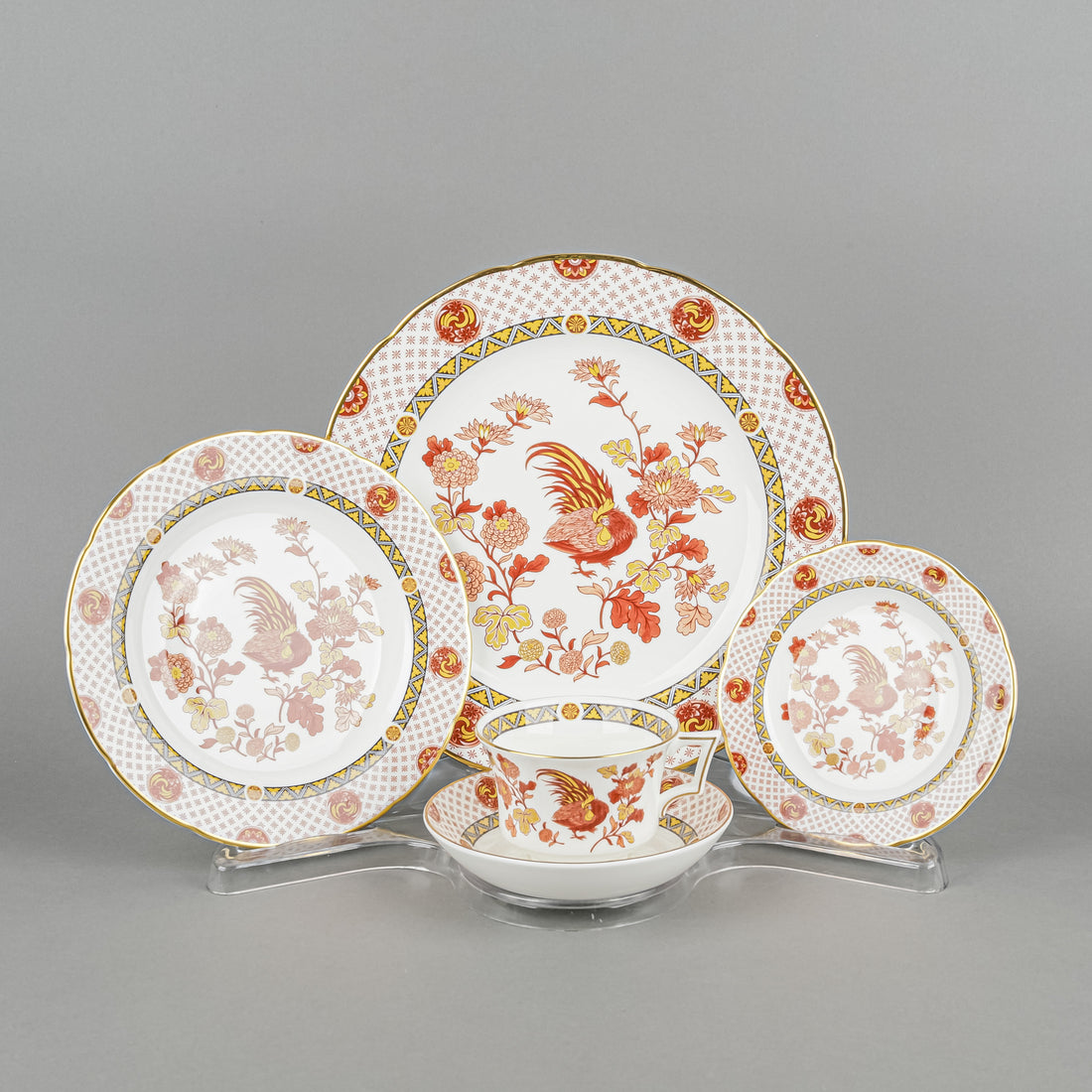 WEDGWOOD Golden Cockerel 11 Place Settings Plus Extras
